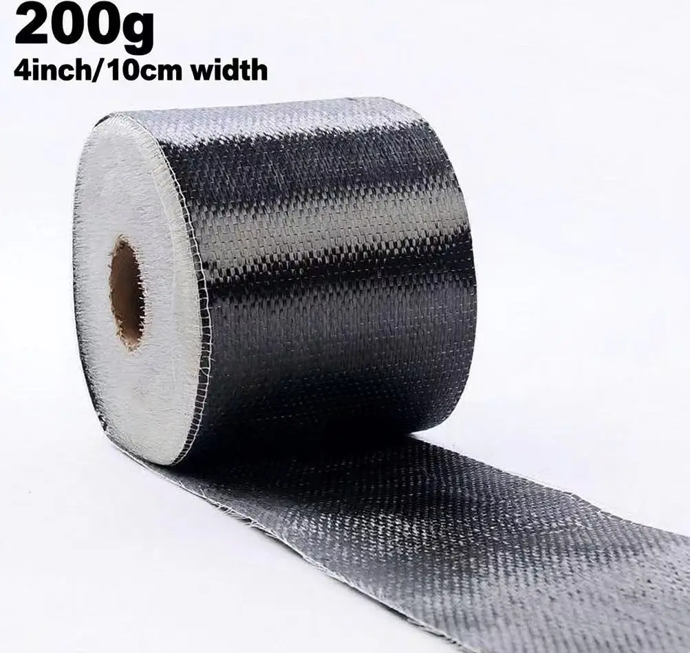 Crepe Pan Carbon - 12k 200gsm 4'/10cm UD-Gewebe, Breites Kohlefaser-Unidirektionales